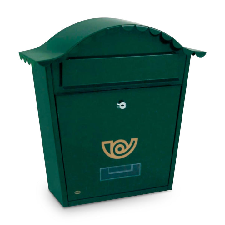 Amig - Aussenbriefkasten | Briefkasten für Wand, Mauer oder Zaun | Masse: 37 x 32 x 10,5 cm | Stahl