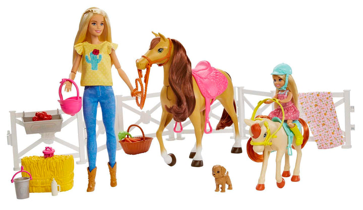 Barbie Puppe und Pferd, Barbie und Chelsea Pferd, Barbie Kleidung, Barbie Accessoires, Geschenk für
