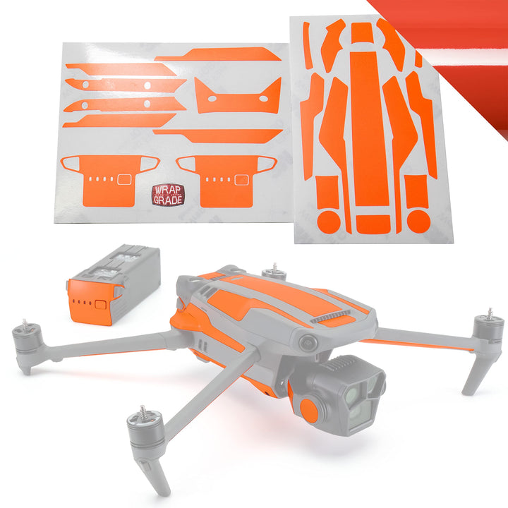 WRAPGRADE Skin Kompatibel mit DJI Mavic 3 Pro Accent Color (SUPER RED) Super Red / Pro, Super Red /