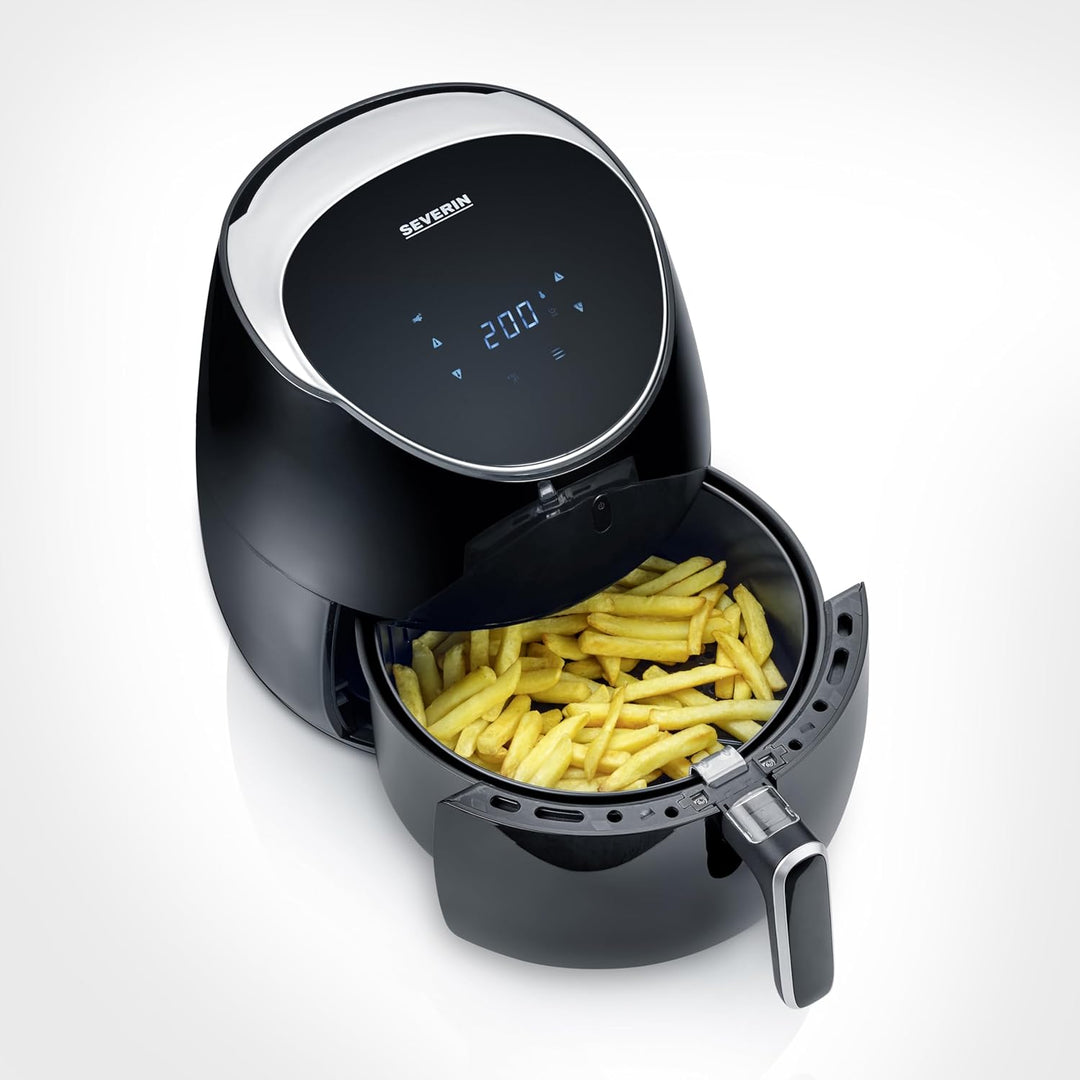 SEVERIN FR 2445 XXL-Heissluftfritteuse (2.000 W, 5 L Kapazität, 1.500 g Frittiermenge), 5 Liter