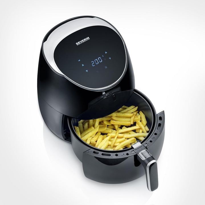 SEVERIN FR 2445 XXL-Heissluftfritteuse (2.000 W, 5 L Kapazität, 1.500 g Frittiermenge), 5 Liter