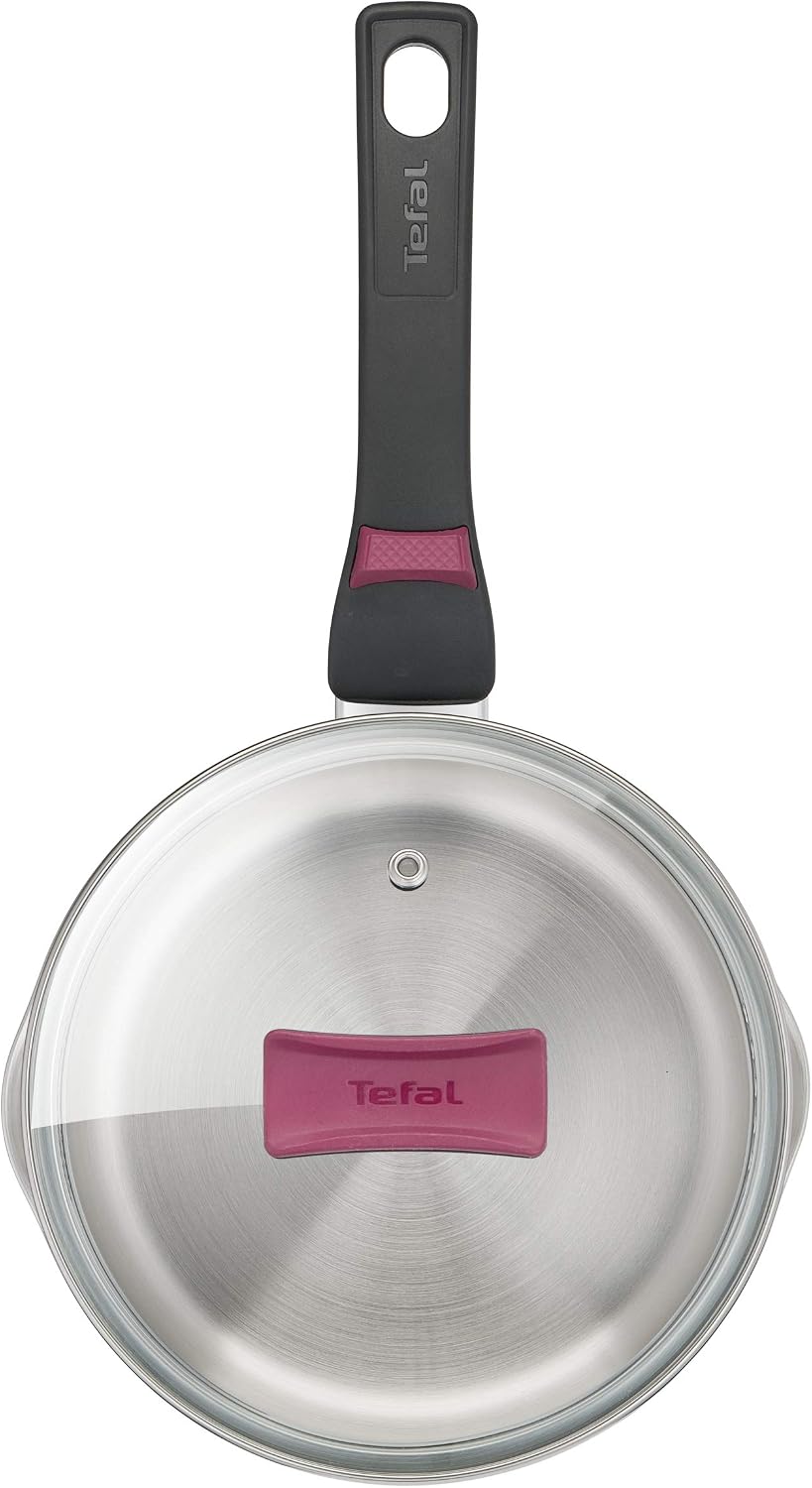 TEFAL Cook &amp; Clip G723SA74 Topfset 10-teilig, Topf 18/20/24 cm, Kochtopf 22cm, Rondel 16cm, Abtropfk