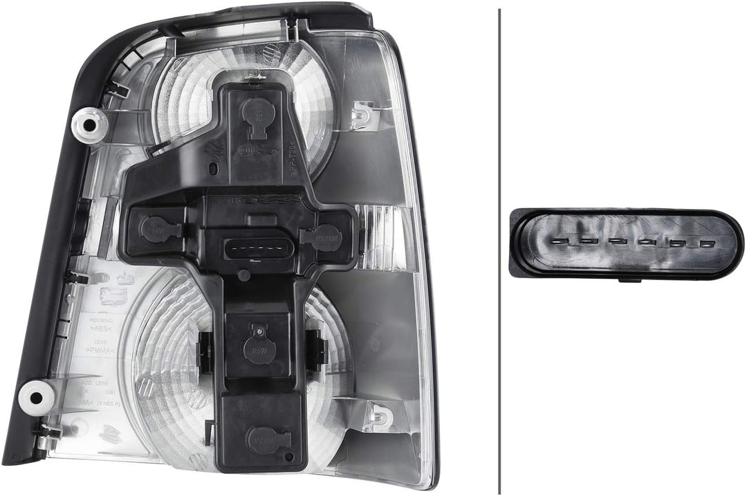HELLA 2SK 009 477-091 Heckleuchte - Glühlampe - schwarz - links - für u.a. VW Touran (1T1, 1T2), Lin