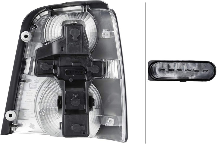 HELLA 2SK 009 477-091 Heckleuchte - Glühlampe - schwarz - links - für u.a. VW Touran (1T1, 1T2), Lin
