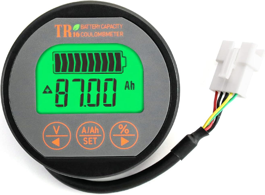 QWORK Battery Monitor Voltmeter Ammeter, Voltage Range 8V-80V and up to 500A, Voltage Current Meter