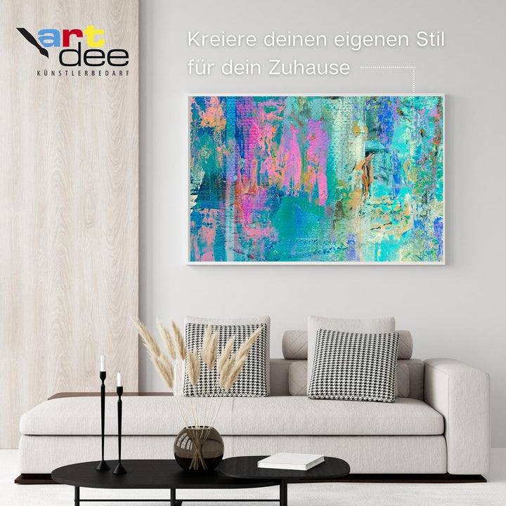 artdee® Keilrahmen 6 Stück (20 x 20 cm) – Kreative Leinwand für deine Kunstwerke – Leinwand zum Bema