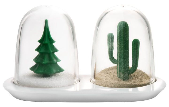 QUALY Winter und Summer Salz und Pfefferstreuer, Kunststoff, 73,5 x 125 x 75 mm, White