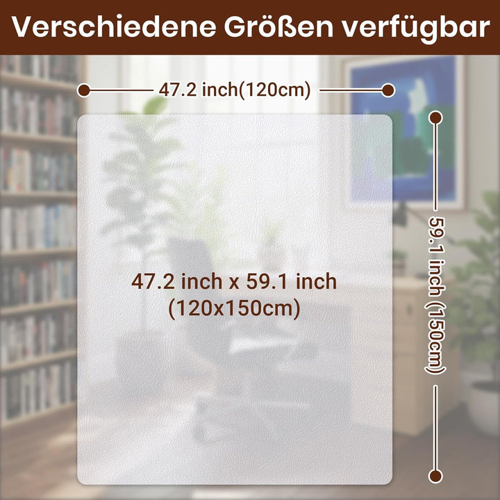COSYLAND Bodenschutzmatte Bürostuhl transparent – Bürostuhl Unterlage & Schreibtischstuhl Unterlage