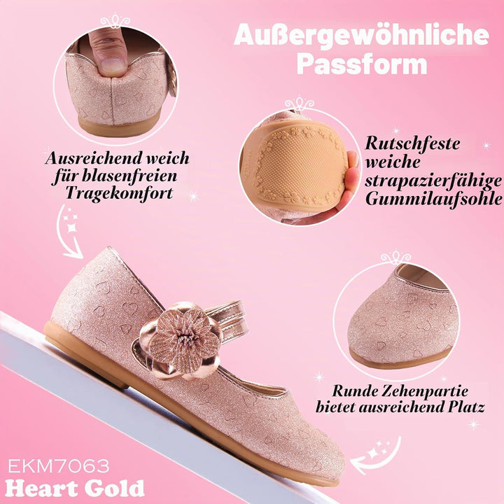 EIGHT KM EKM7063 Kleinkind Mädchen Kleid Schuhe Mary Jane Wohnungen Prinzessin Hochzeit Schuhe Balle