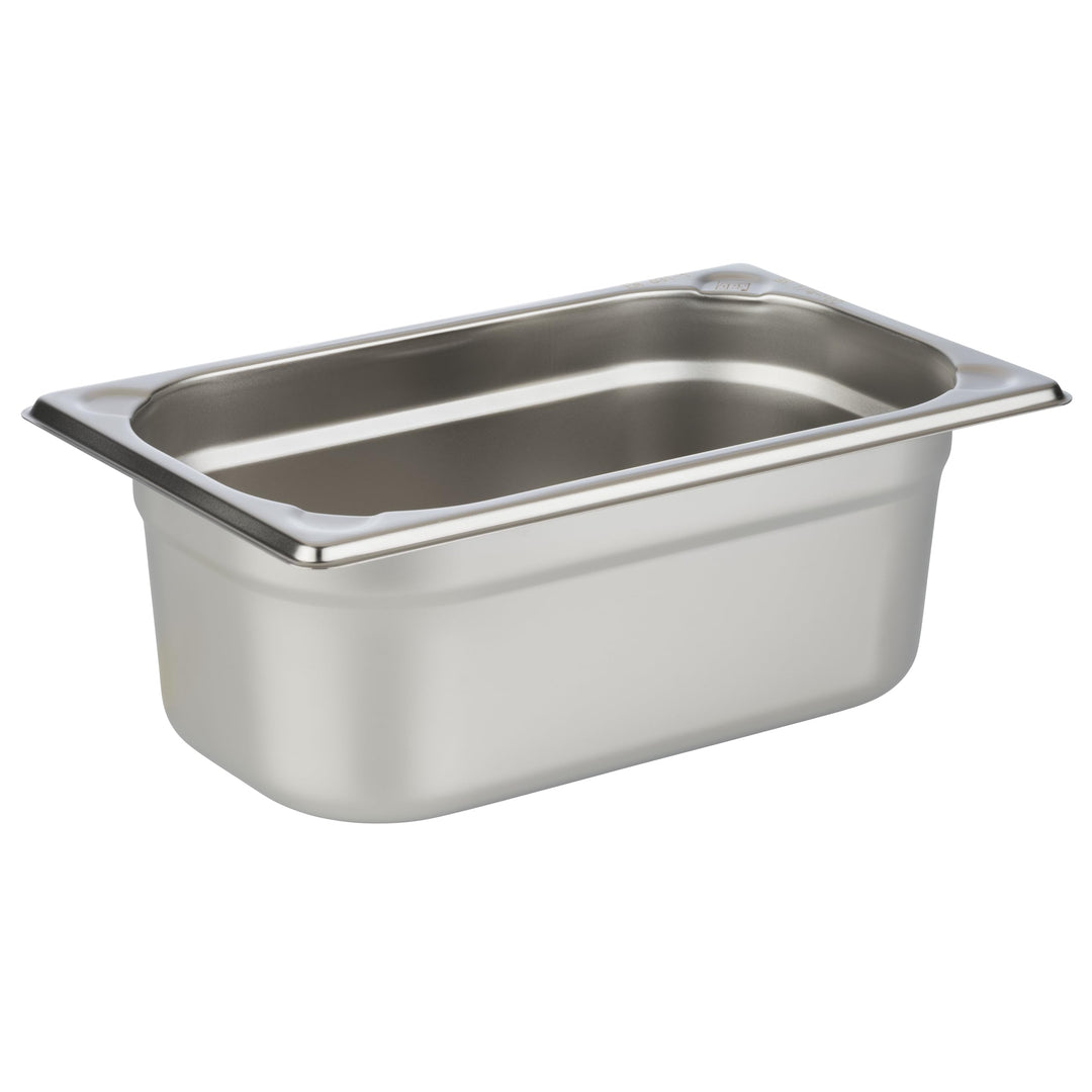 APS 81404 GN 1/4 Behälter, rostfreier Gastronormbehälter Edelstahl, Abmessungen 265 x 160 mm/Höhe 10