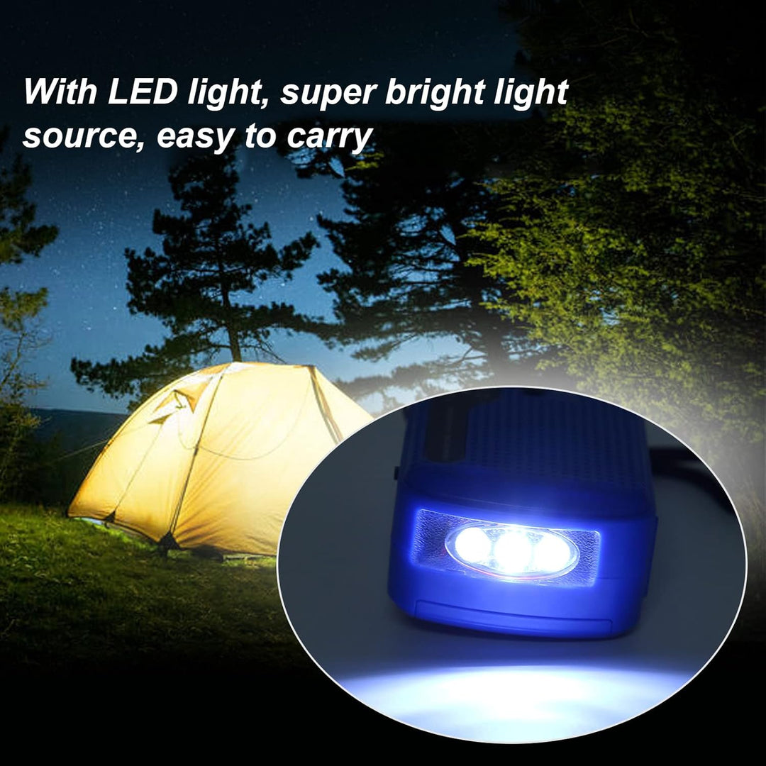 Notfall-Handkurbelradio Solar-Wind-Up-Radios mit USB-Handy-Ladegerät, Taschenlampe, tragbares AM/FM-