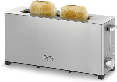 CASO Classico T 2 - Design Toaster, Edelstahlgehäuse, Optimale Röstgradeinstellung auf 5 Stufen, Ink