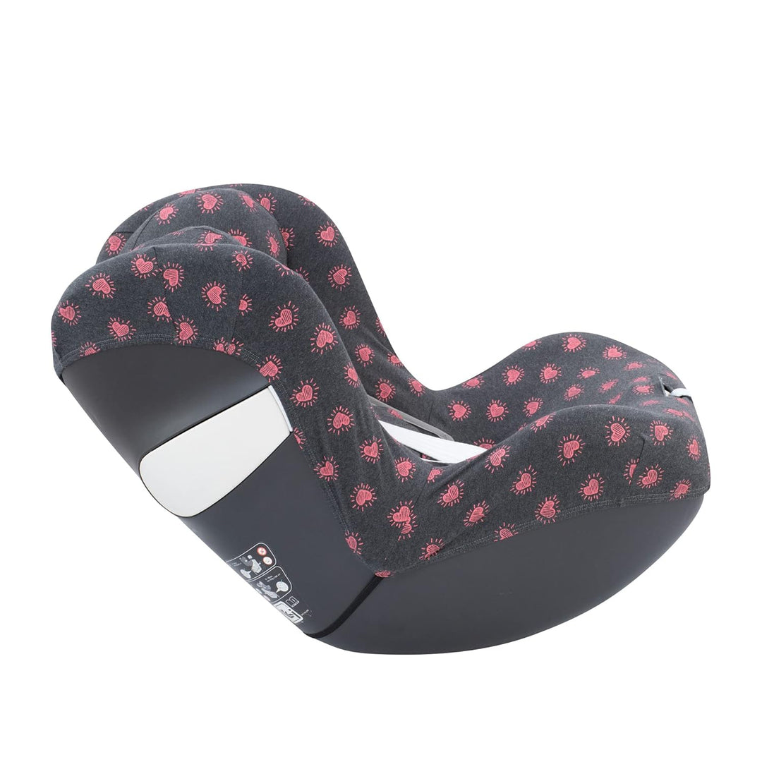 JYOKO KIDS Bezug kompatibel mit Cybex Gold Sirona M2 iSize (FLUOR HEART), FLUOR HEART