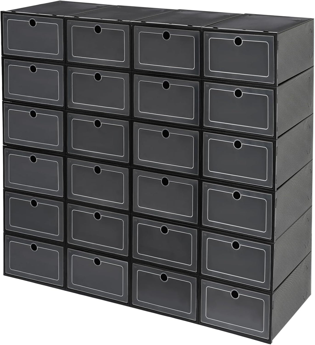 Schuhboxen Stapelbar, Schuhkarton Schuhregal Mit Türen 33 X 23 X 14 Cm 24 Stück In Einem Set Stapelb