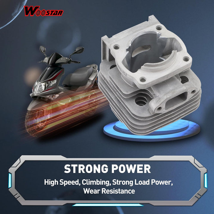 WOOSTAR 40mm Grosse Bohrung Zylinder Ersatz für 2 Takt 43ccm 47ccm 49ccm Motor Mini ATV 4 Wheeler Qu