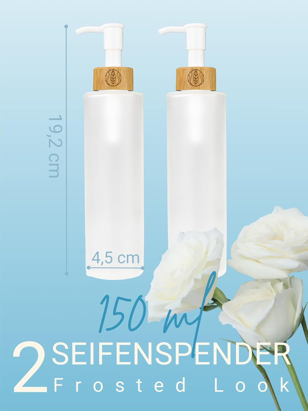 Wachsmann Sprühflasche &amp; Pumpspender zum Befüllen aus Matt-Glas, 30ml, 100ml, 150ml, Pipettenflasche