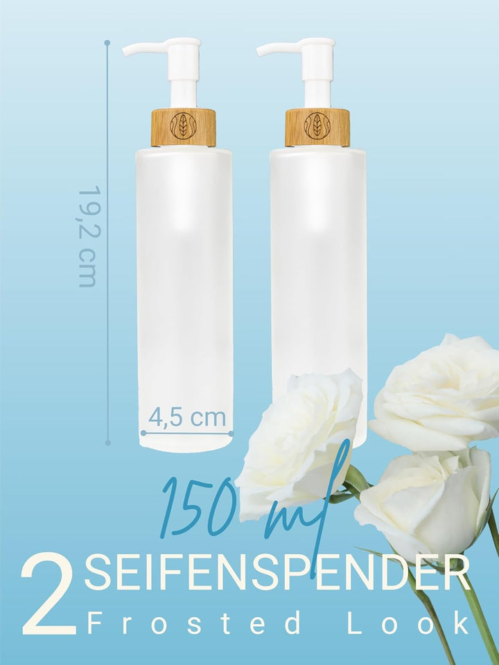 Wachsmann Sprühflasche &amp; Pumpspender zum Befüllen aus Matt-Glas, 30ml, 100ml, 150ml, Pipettenflasche
