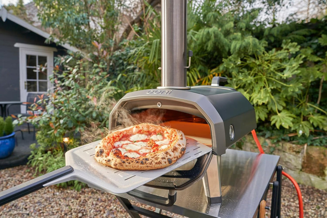 Ooni perforierte Pizzaschaufel 30 cm – Aluminium-Pizzaschieber mit langem Griff – Pizzaschaufel zum