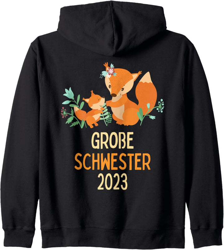 Grosse Schwester 2023 - Geschwister Fuchs Füchschen Kapuzenjacke