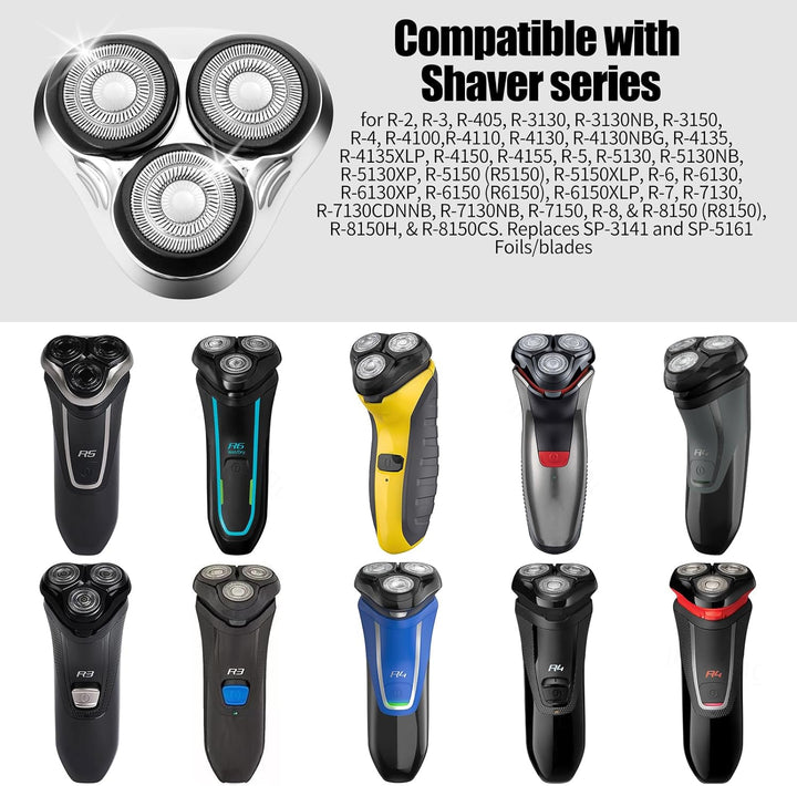 Universal Ersatz Rotierender Rasierkopf Kompatibel mit Remington Rasierer-Serie, für R3, R4, R5, R6,