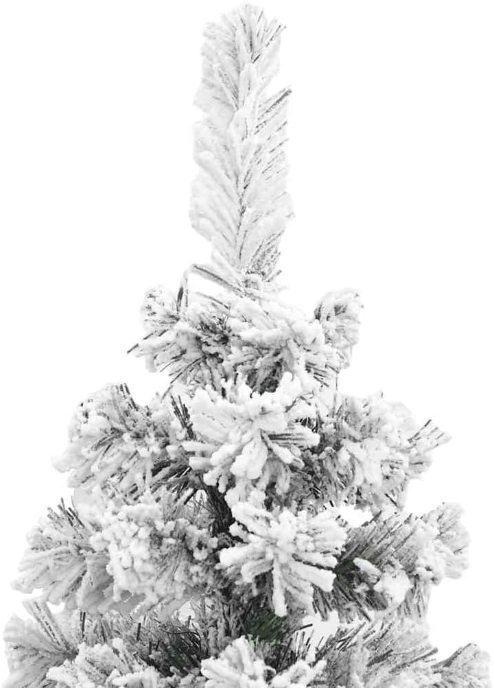 vidaXL Schlanker Künstlicher Weihnachtsbaum Beschneit Christbaum Tannenbaum Dekobaum Kunstbaum Weihn