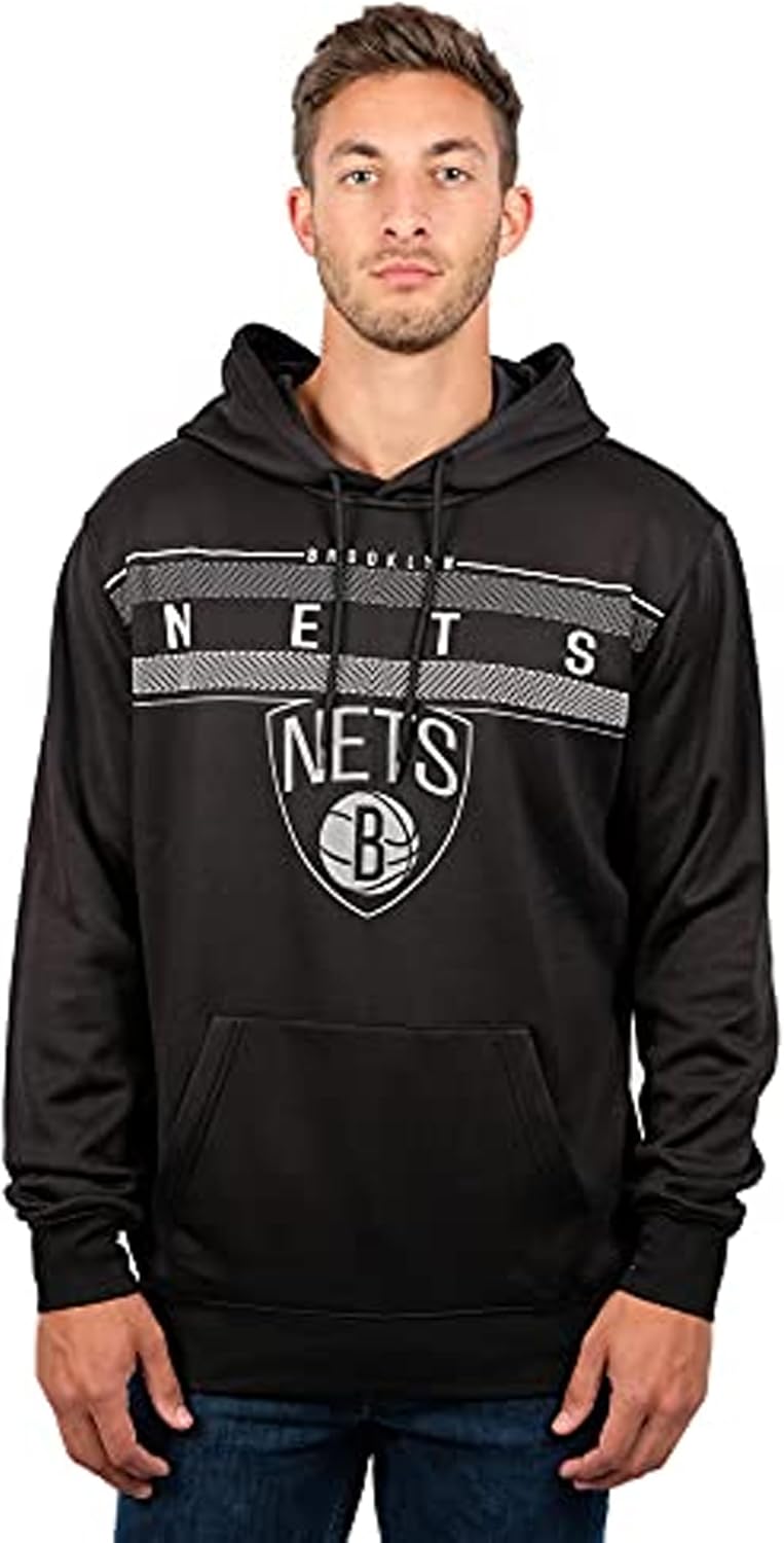 NBA Herren Fleece Hoodie Pullover Sweatshirt Poly Midtown, Herren, Midtown Hoodie M Schwarz, M Schwa