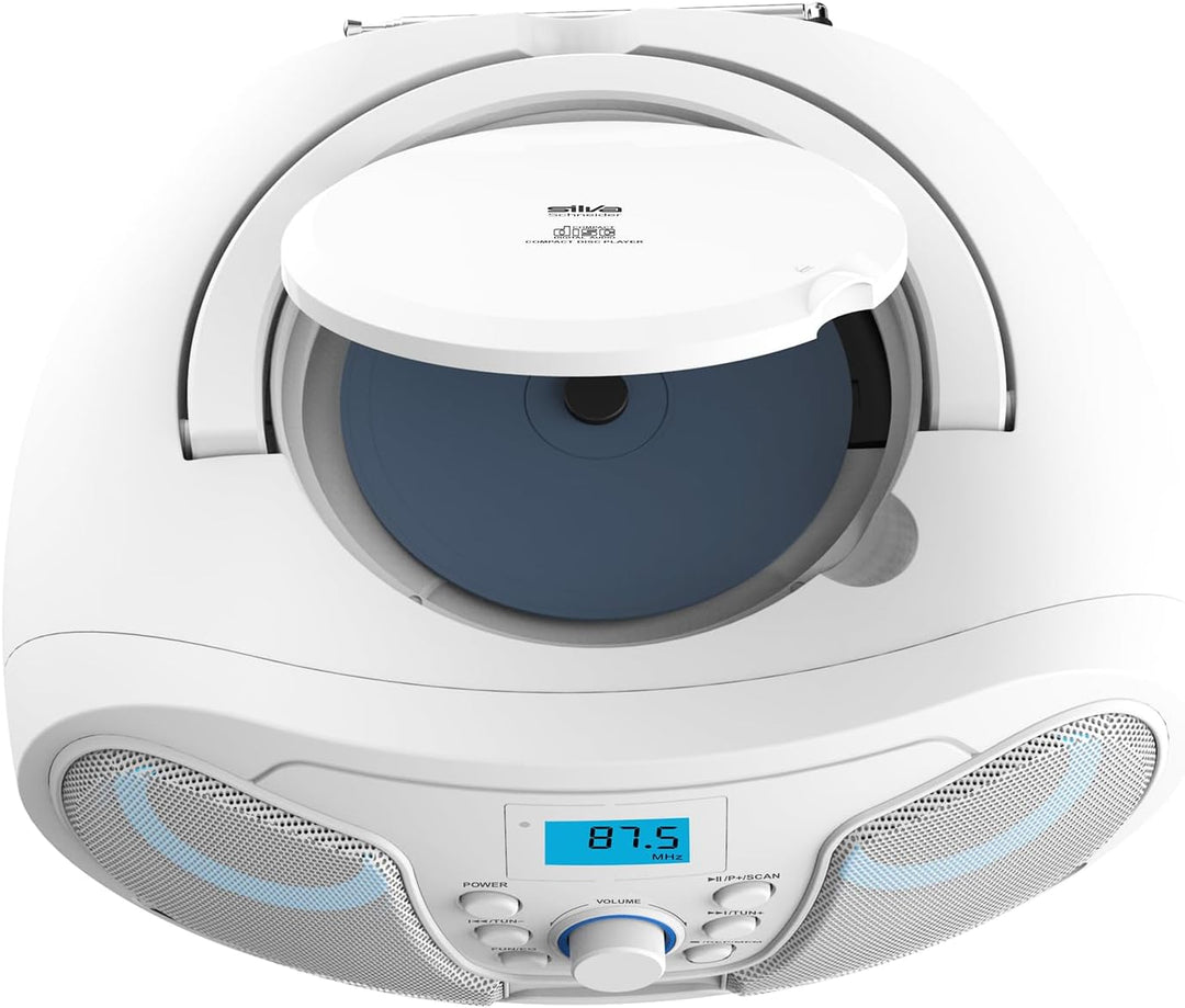 Silva Schneider MPC 25.4 USB – Tragbarer CD-Player mit UKW-Radio, USB für MP3, AUX & Kopfhöreranschl