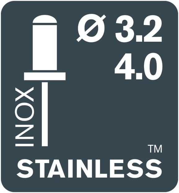 Rapid Blindnietzange RP40 Multi, Nietzange mit Universal mundstück und integriertem Messsystem, für