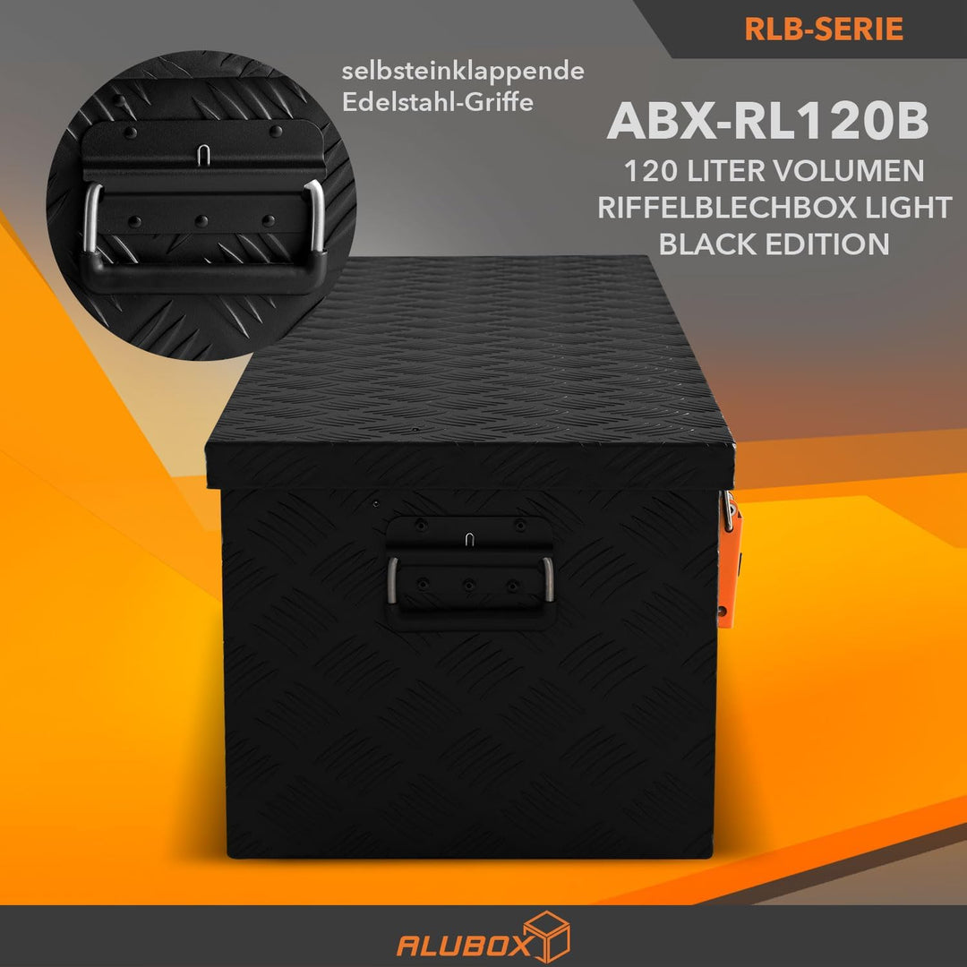 alubox Werkzeugkiste Riffelblech ABX-RL120B Aluminium 1,5mm Werkzeugkiste leicht und robust 120 Lite