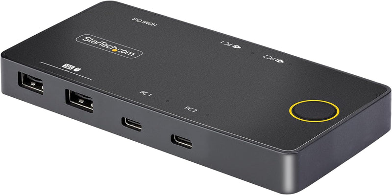 StarTech.com 2-Port USB-C KVM-Switch, EIN 4K 60Hz HDMI Monitor, 100W Power Delivery Pass-Through für