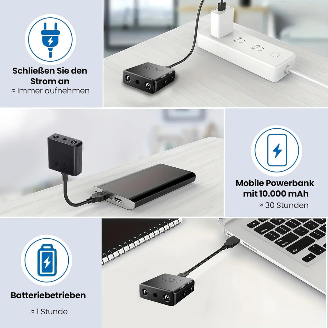 Mini Kamera-1080P HD Kleine Kamera-Batteriebetriebene Kamera, Nachtsicht, Bewegungserkennung, EIN-Kn