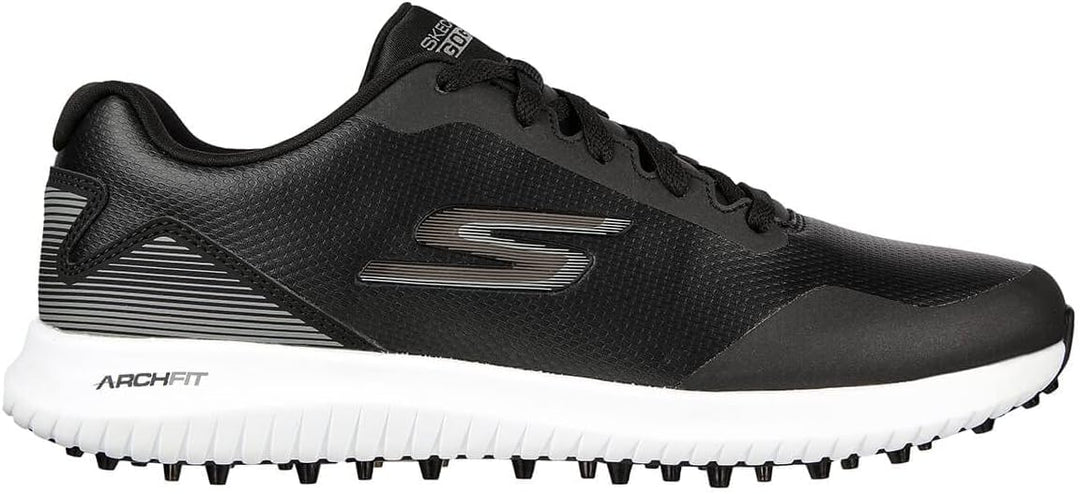 Skechers Herren Max Fairway 3 Arch Fit Spikeless Golfschuh Sneaker 45 EU Schwarz Weiss, 45 EU Schwar