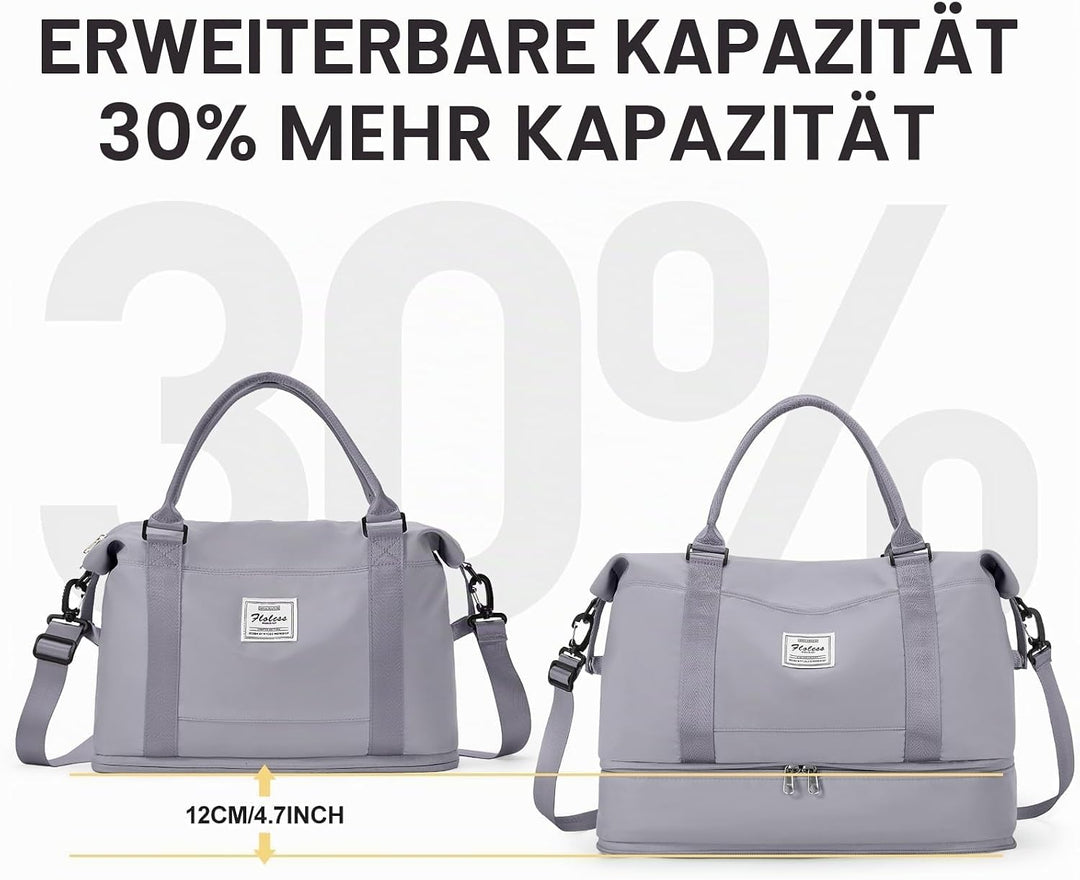 SEAFEW Reisetasche Klein, 40x20x25 Ryanair Handgepäck Tasche für Flugzeug Weekender Sporttasche Dame