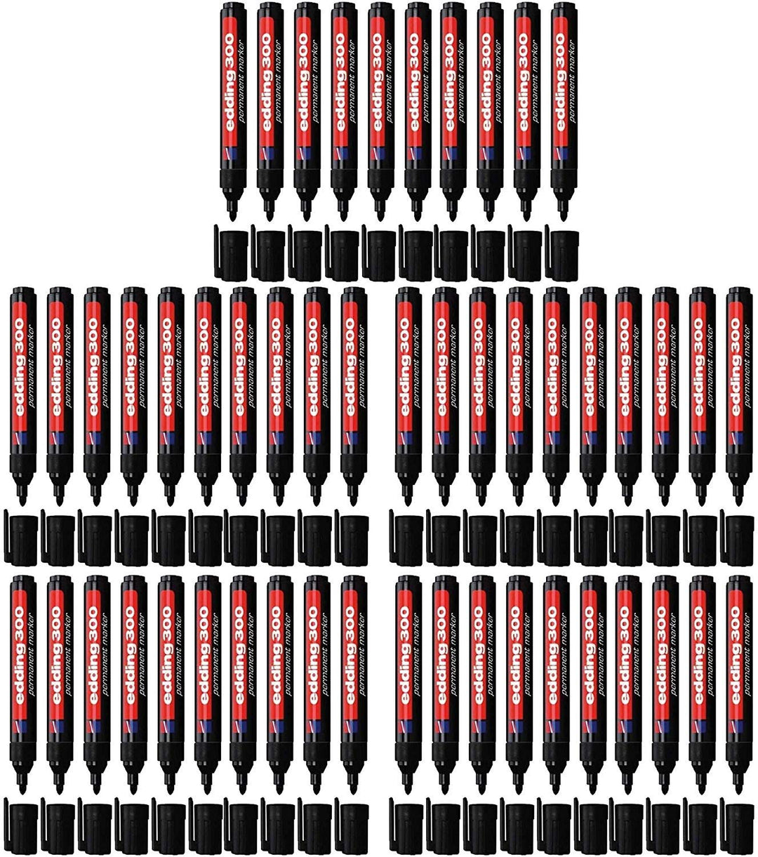edding Permanent-Marker 300 schwarz (50er Pack)