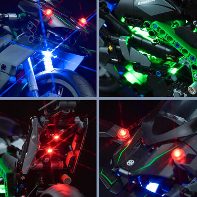 Led Licht Set für Lego Technic Kawasaki Ninja H2R Motorrad (Kein Lego), Dekorationsbeleuchtungsset f