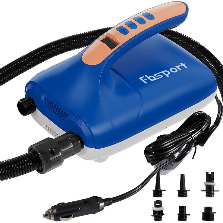 SUP Pumpe Elektrisch 20 PSI, 12V DC Elektrische Hochdruck Luftpumpe mit Auto-Off-Funktion, 2-Stufen