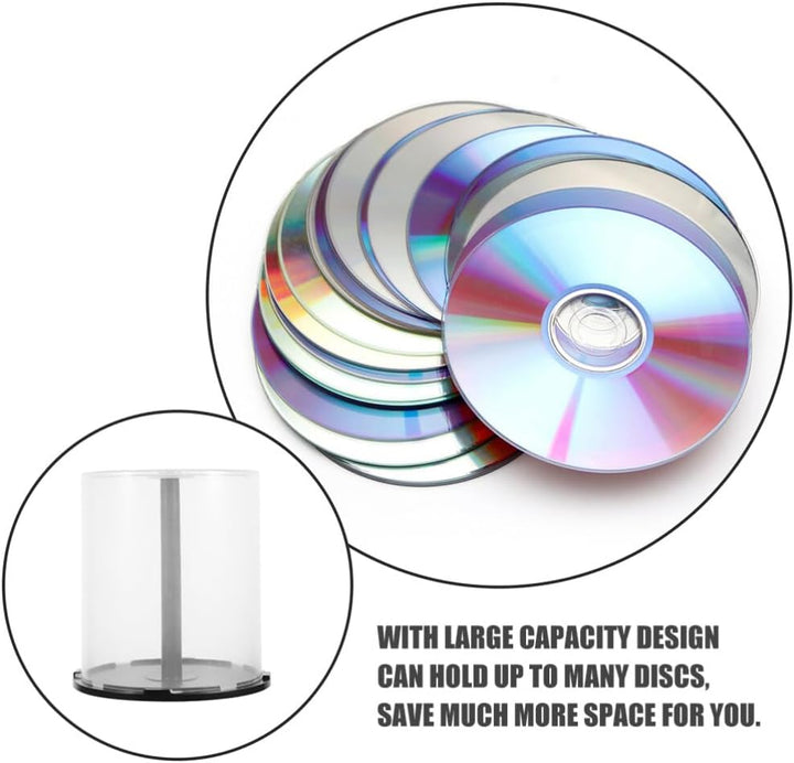 Cabilock 4 stücke Dvd Aufbewahrungseimer Klare Kunststoffbehälter Für 100 Dvds Platzsparender Organi