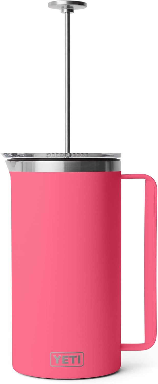 YETI Rambler Stempelkanne Mit DuraSip Keramikbeschichtung, Tropical Pink, 64 oz (1.9 L), Tropical Pi