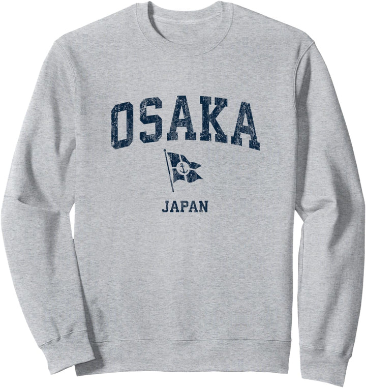 Osaka Vintage Sports Marine Boot Anker Flagge Sweatshirt
