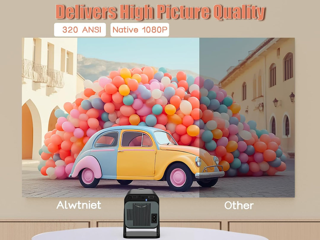 [Netflix Lizenziert] HY320 NTV Android 13 Smart Beamer mit Offiziellen TV Apps, ChatGPT Sprachassist