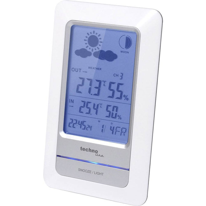 Technoline WS 6740 mit Vorhersage von Wettersituation, Anzeige von Mondphasen in Form von Icons, Wei