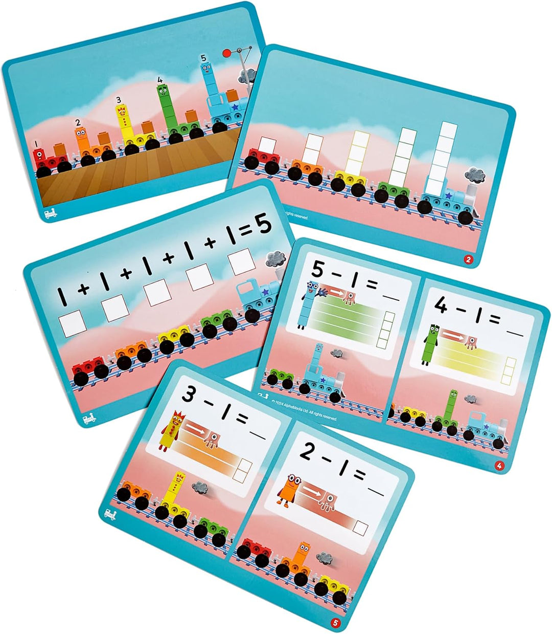 Learning Resources MathLink Würfelset Numberblocks Expresszug, Alter 3 4 5 6, Spielzüge, CBeebies Sp
