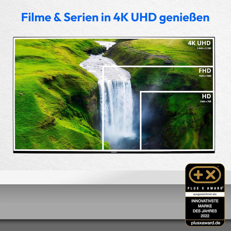 MEDION X15020 (MD 30731) 125,7 cm (50 Zoll) Fernseher (Smart TV, 4K Ultra HD, Dolby Vision HDR, Dolb