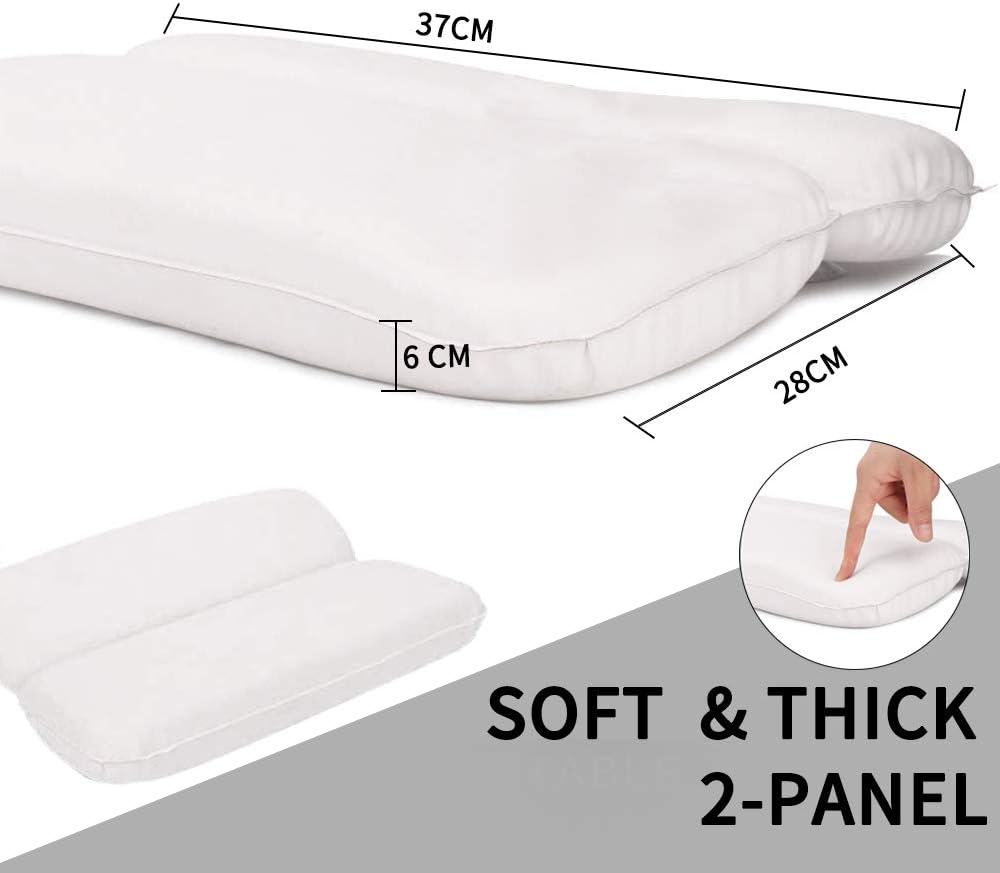 Badewannenkissen, Luxus Badewanne &amp; Spa-Kissen mit 7 rutschfest Saugnäpfen, 2 Panel Design für Kopf,