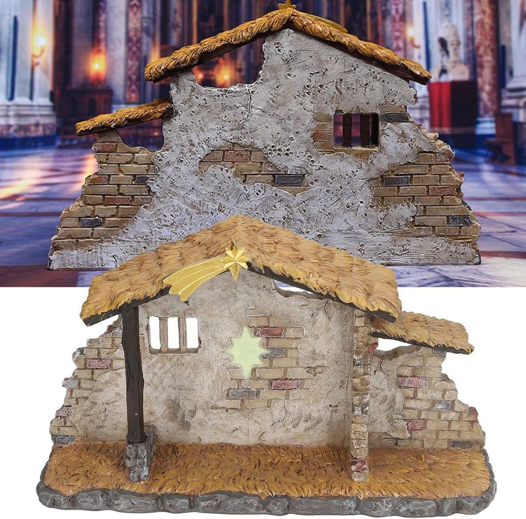 Weihnachtskrippen-Set, detaillierte, lebensechte Weihnachtskrippe, Schuppenstatue, Tischdekoration,