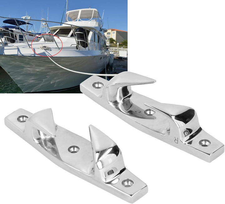 Bootsklampe, Qiilu Anlegeklampen für Boote, 2 Stück 6 Zoll Anchoring Mooring Cleats Links und rechts