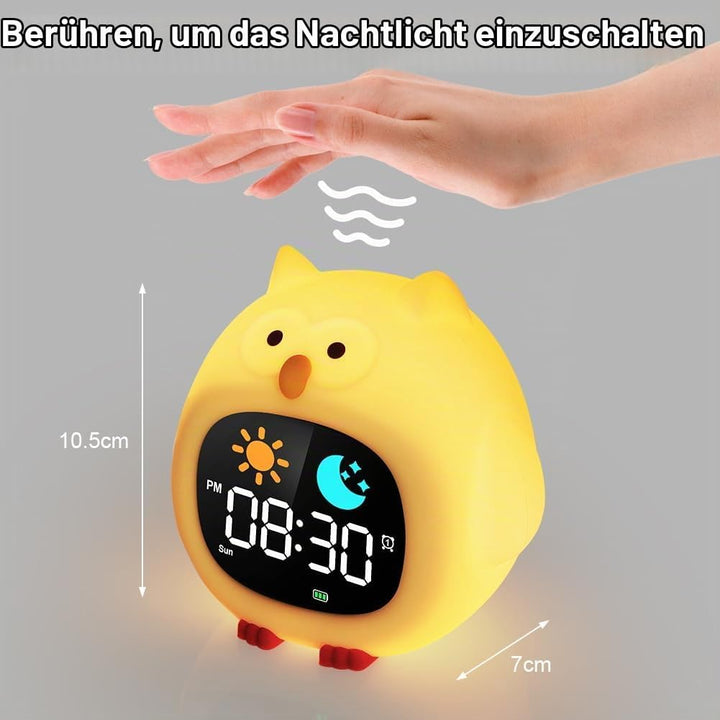 HOTUT Kinder Lichtwecker,Schlaftrainer Kinder mit Nachtlichtern,6 White Noise Kinderwecker,Digitaler