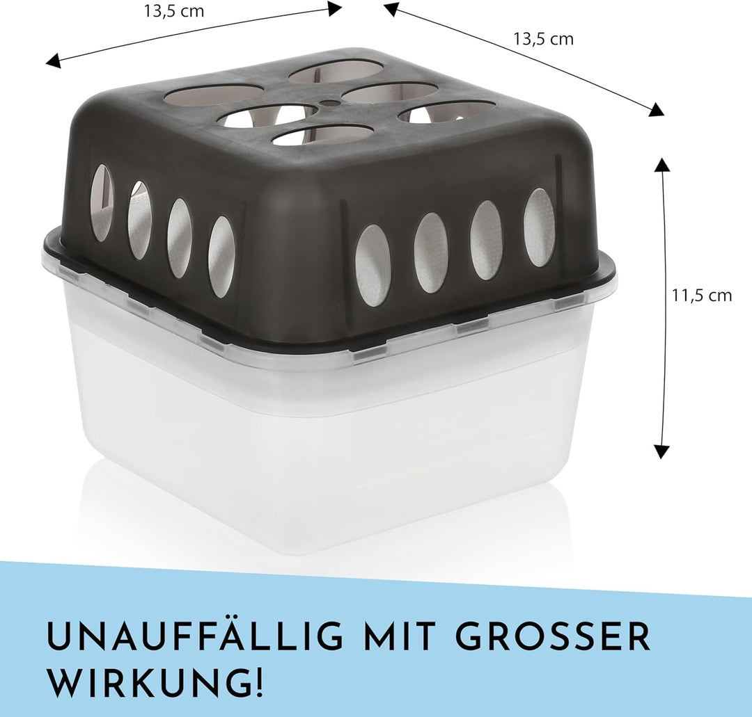 Vaily Luftentfeuchter 4er Set mit 8x 400g Nachfüllbeutel - Raumentfeuchter mit Granulat für Bad, Kel