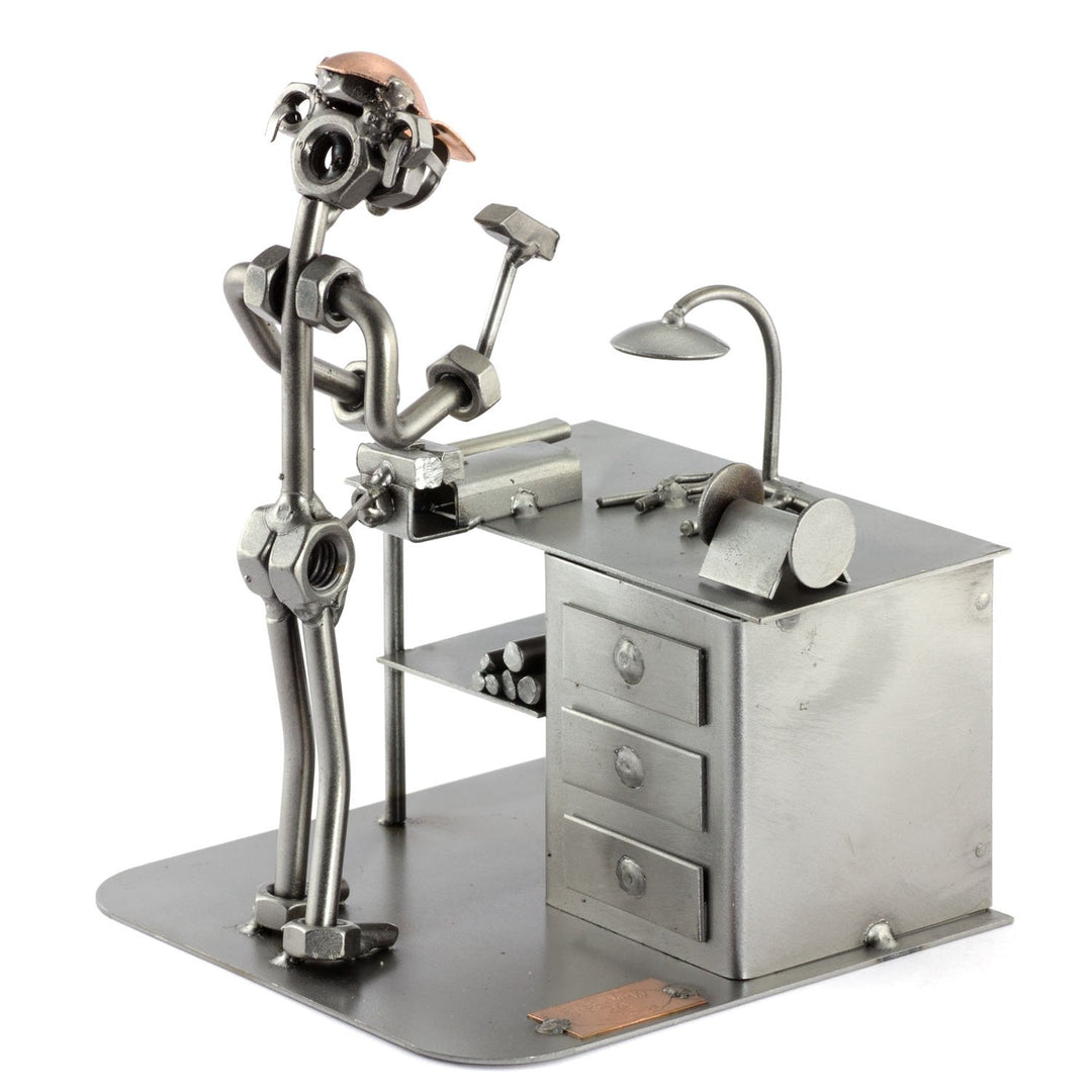 Steelman24 I Schraubenmännchen Schlosser I Made in Germany I Handarbeit I Geschenkidee I Stahlfigur