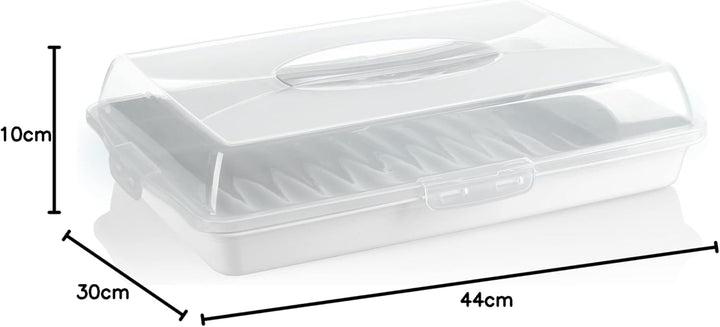 com-four® Kuchenbehälter - Transportbox für Kuchen und Lebensmittel - Aufbewahrungsbehälter mit Deck